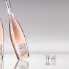 Miraflors Rose Wine Bottles, Frosted Glass Bottle and Replaceable Glass stopper